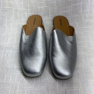 Comfort View Emery Silver Slide Mules - Size 10M